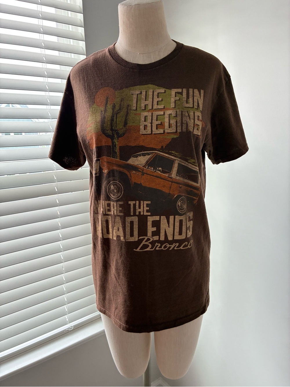Ford Bronco The Fun Begins Men's Graphic T-Shirt